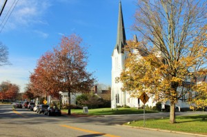 View Bedford Presbyterian Church on Village Green, Bedford